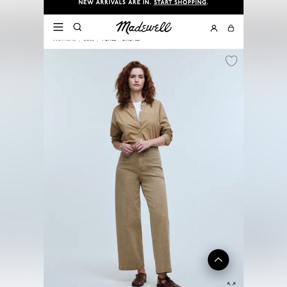 Madewell Emmett Curvy Wide leg cropped
